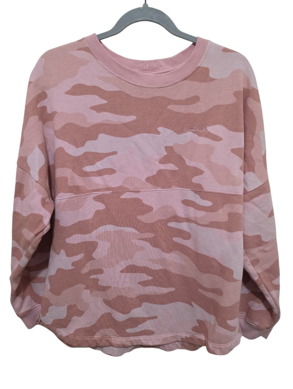Victoria's Secret PINK Camo Varsity Crew Sweatshirt